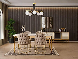 Lion gold yemek odası